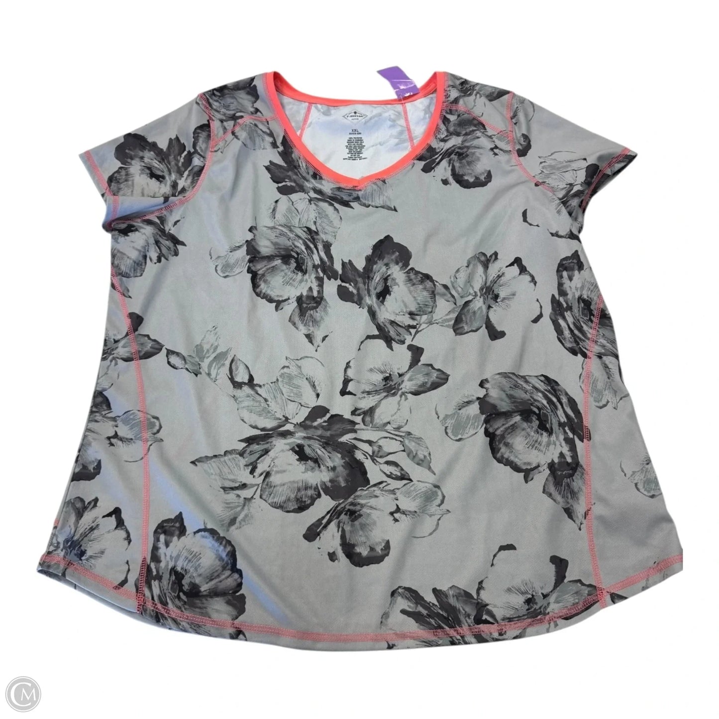 Athletic Top Short Sleeve By St Johns Bay In Grey, Size: Xxl