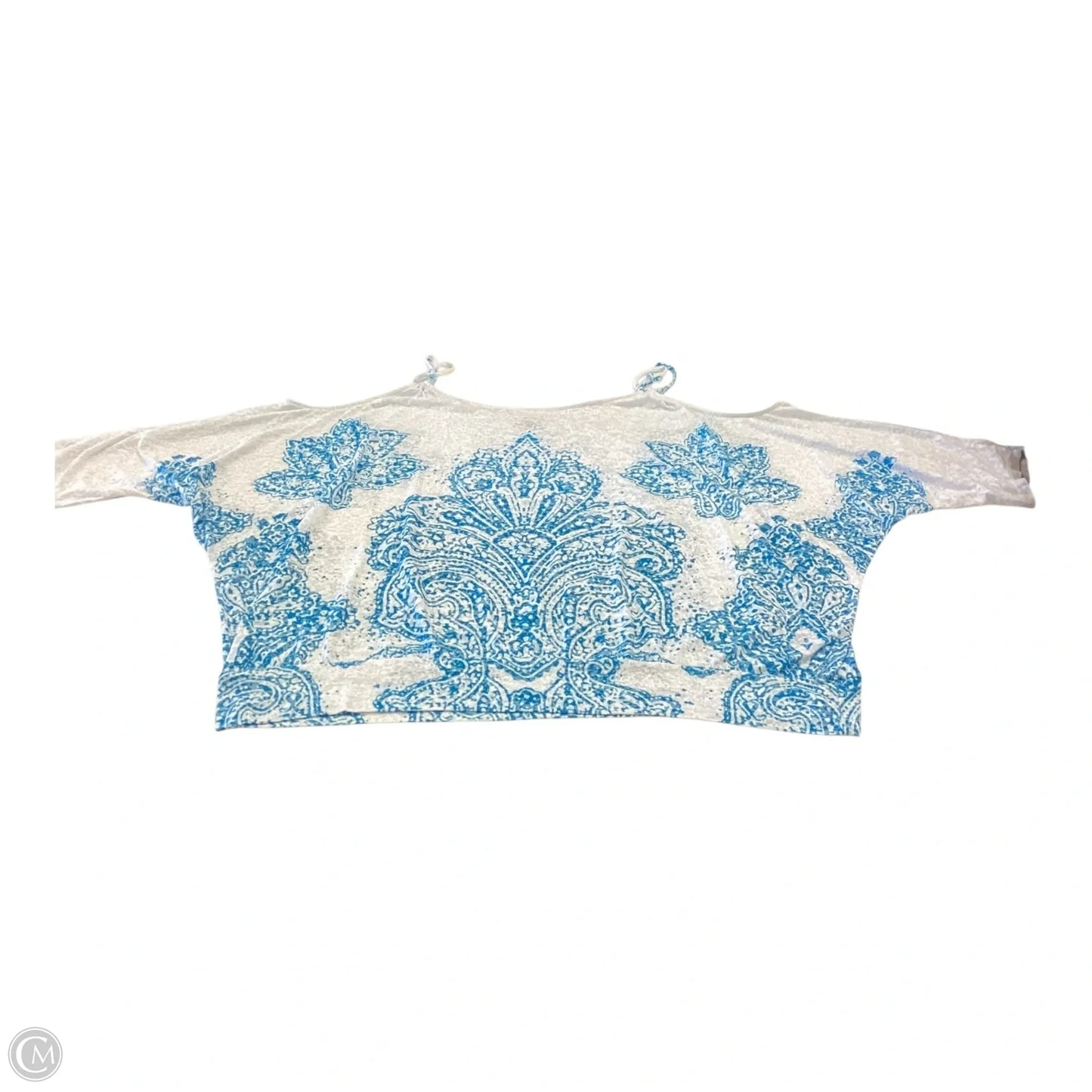 Top Sleeveless By Lane Bryant In Blue & White, Size: 26