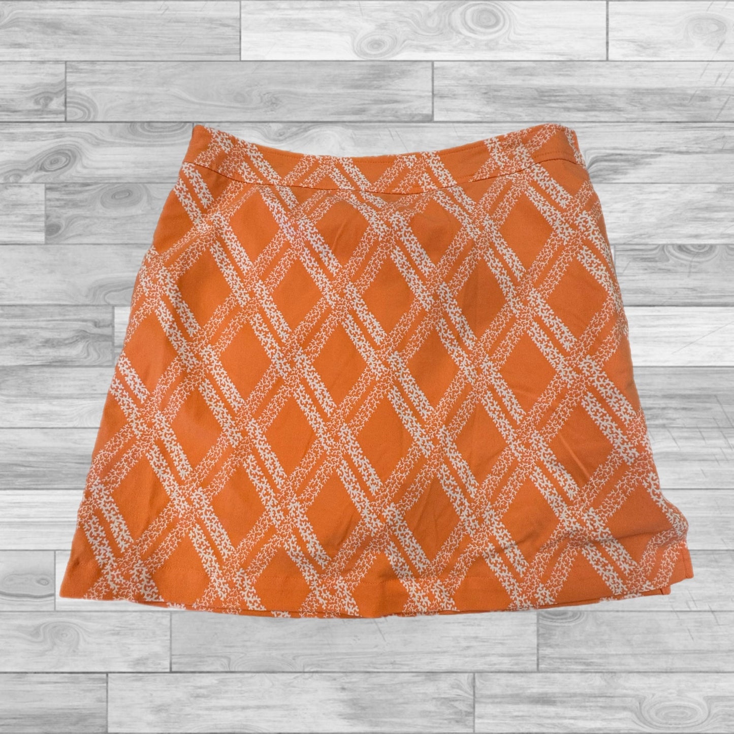 Skort By Ashworth In Orange & White, Size: 6