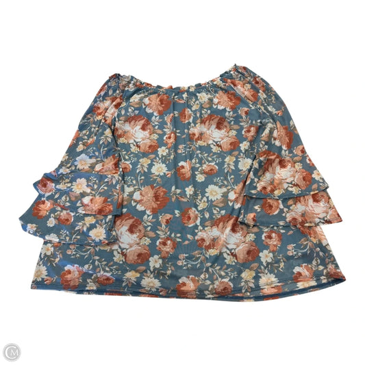 Top 3/4 Sleeve By Apt 9 In Floral Print, Size: Xxl