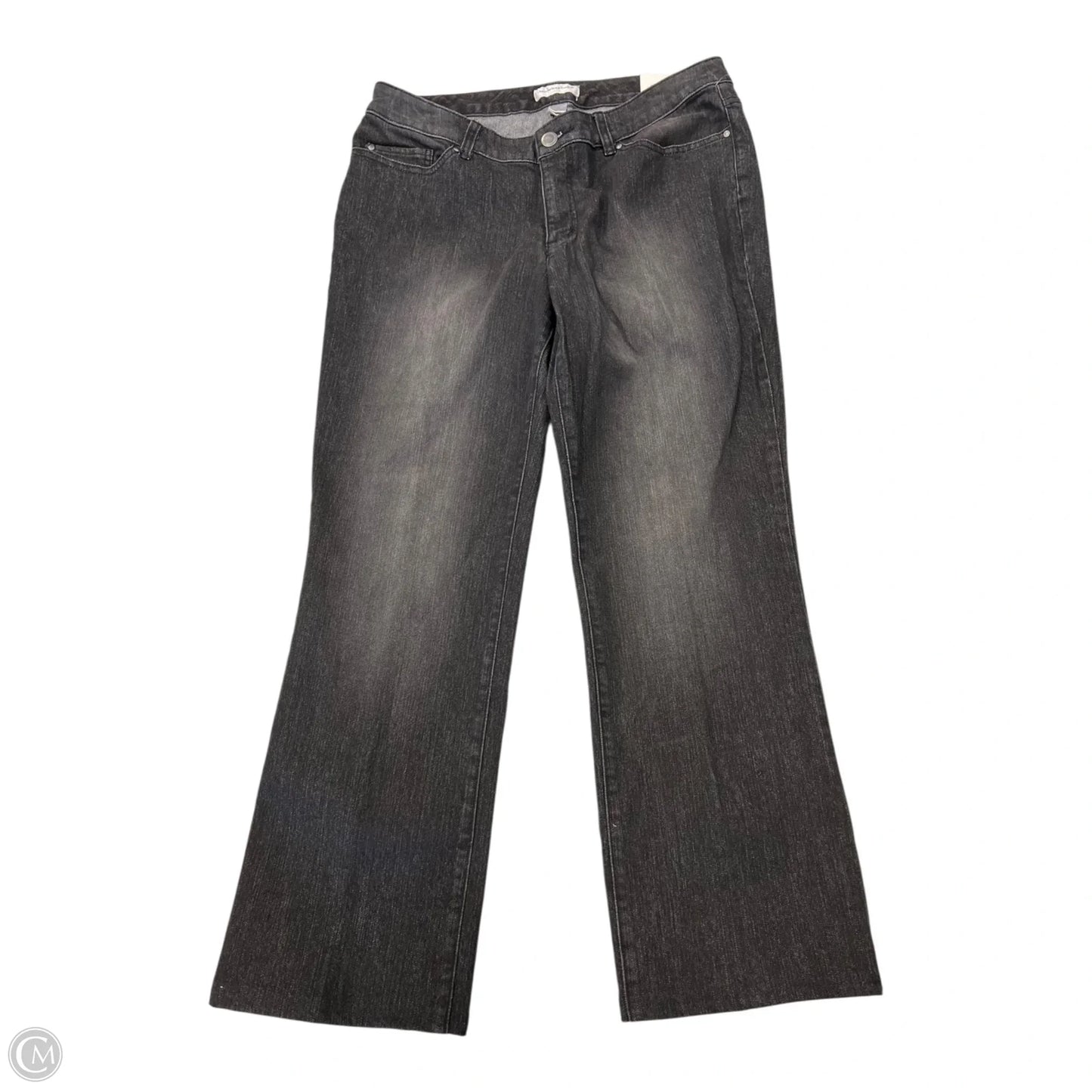 Jeans Straight By Christopher And Banks In Grey Denim, Size: 14