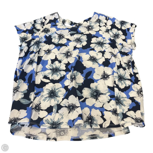 Top Short Sleeve By Bobeau In Blue, Size: 2x