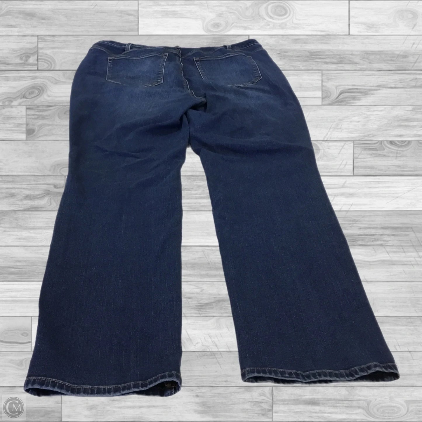 Jeans Straight By Talbots In Blue Denim, Size: 16