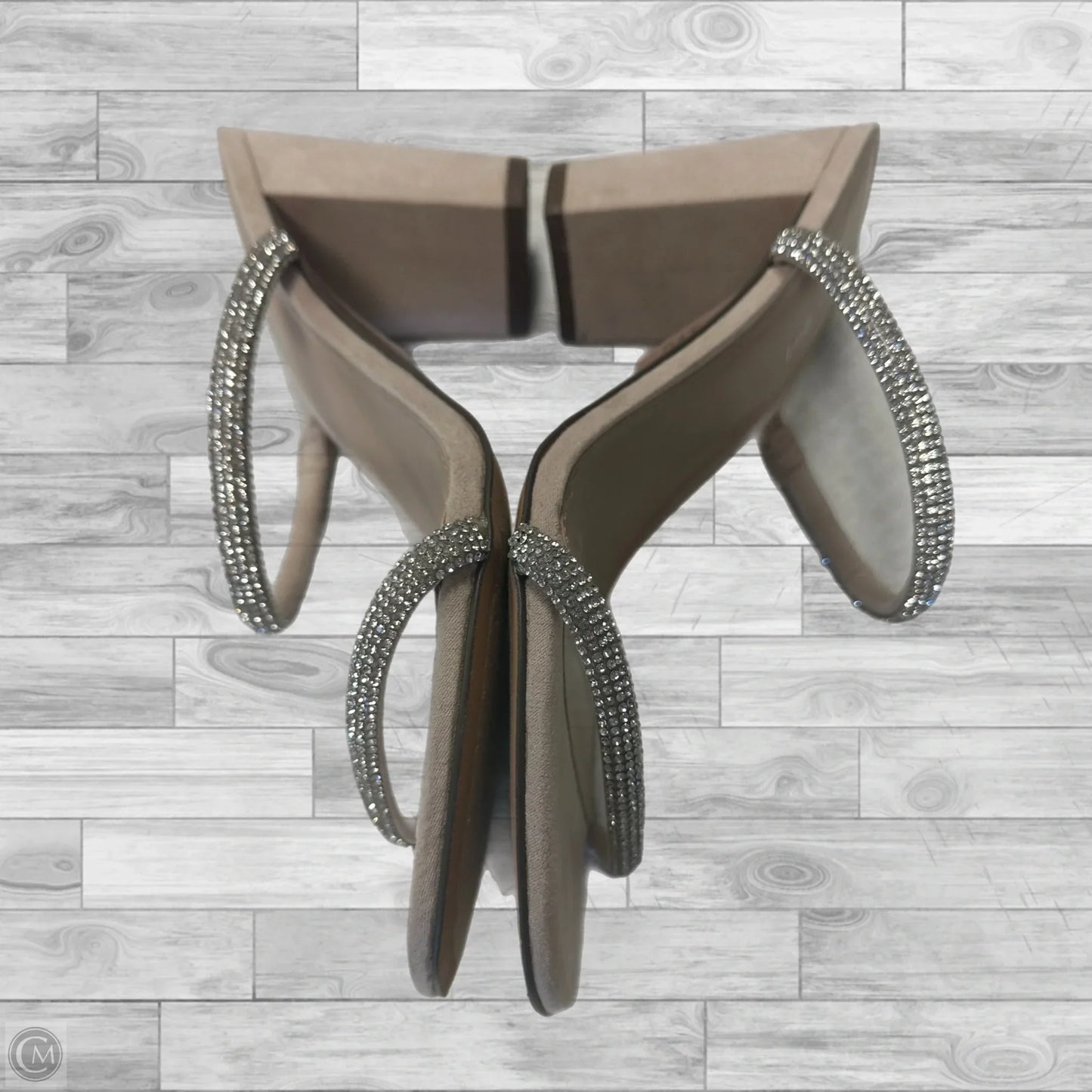 Shoes Heels Block By Madden Girl In Silver & Tan, Size: 10