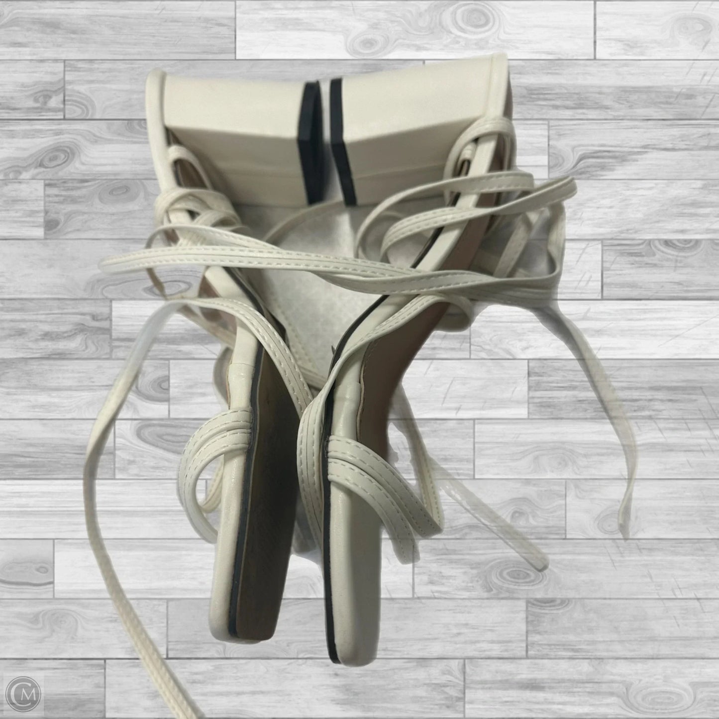 Shoes Heels Block By Clothes Mentor In White, Size: 8.5