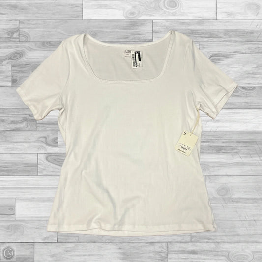 Top Short Sleeve By Ana In White, Size: Xxl