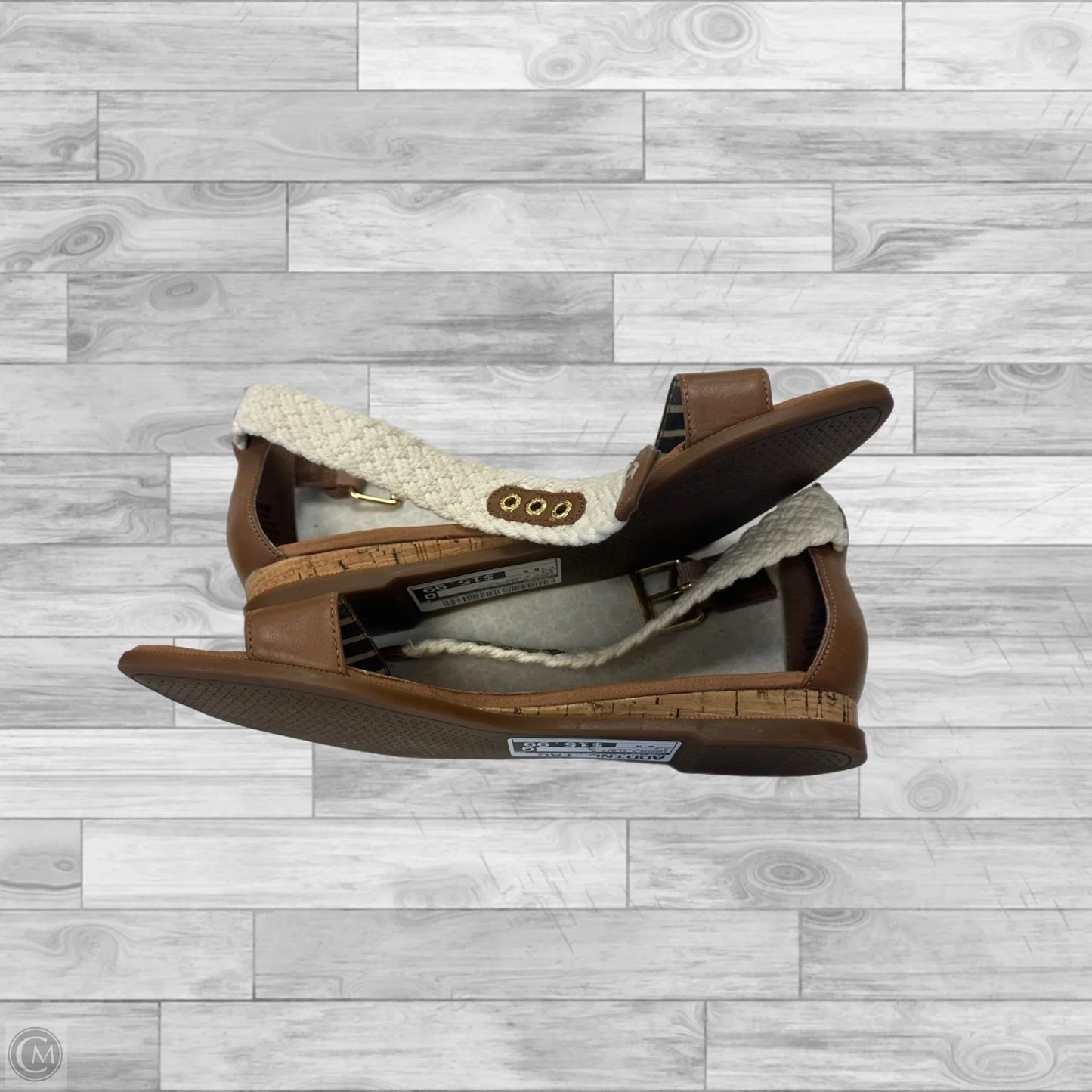 Sandals Flats By Sperry In Brown & Cream, Size: 6.5