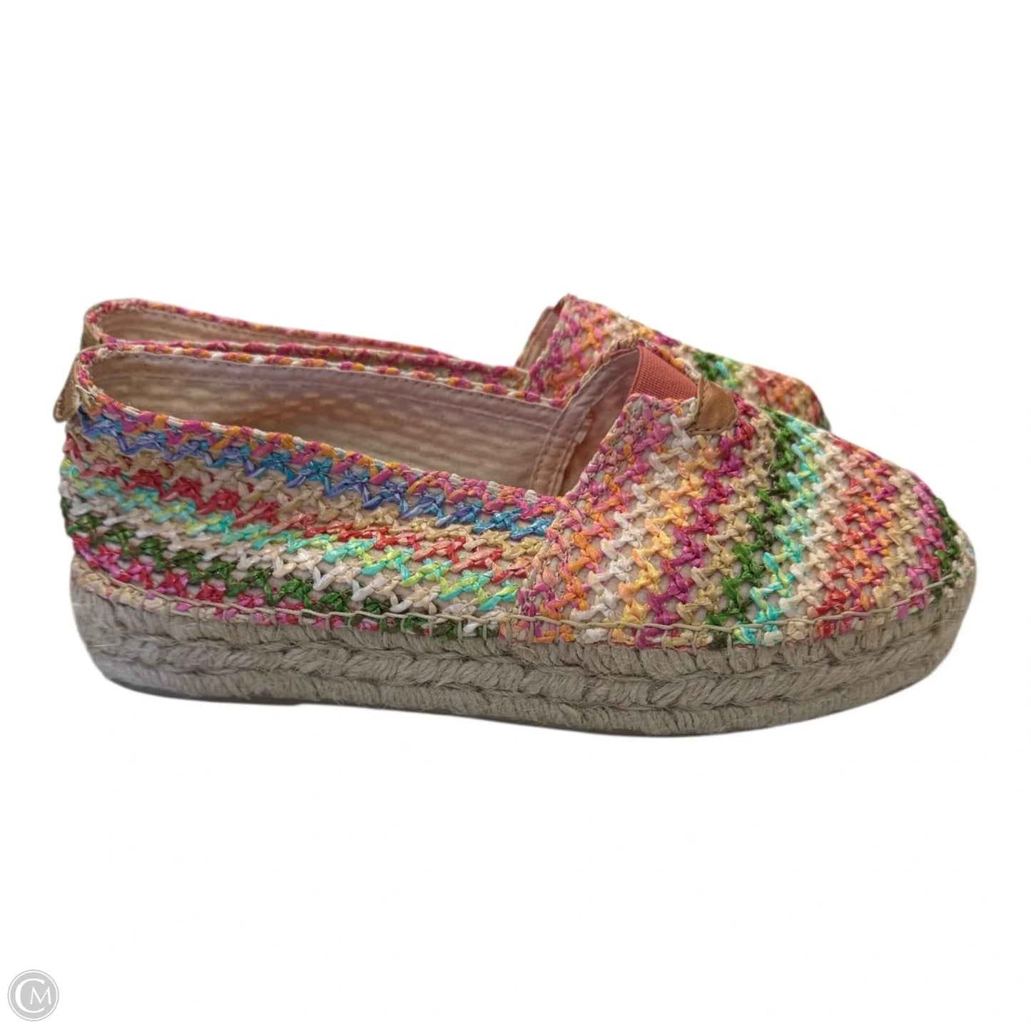 Sandals Heels Wedge By Clothes Mentor In Multi-colored, Size: 8.5
