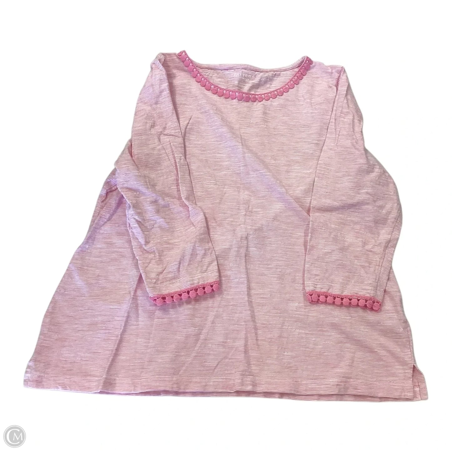 Top Long Sleeve By Talbots In Pink, Size: Xlp