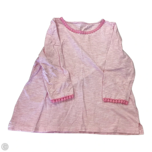 Top Long Sleeve By Talbots In Pink, Size: Xlp