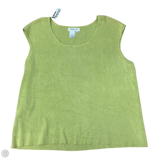 Top Sleeveless By Coldwater Creek In Green, Size: 2x