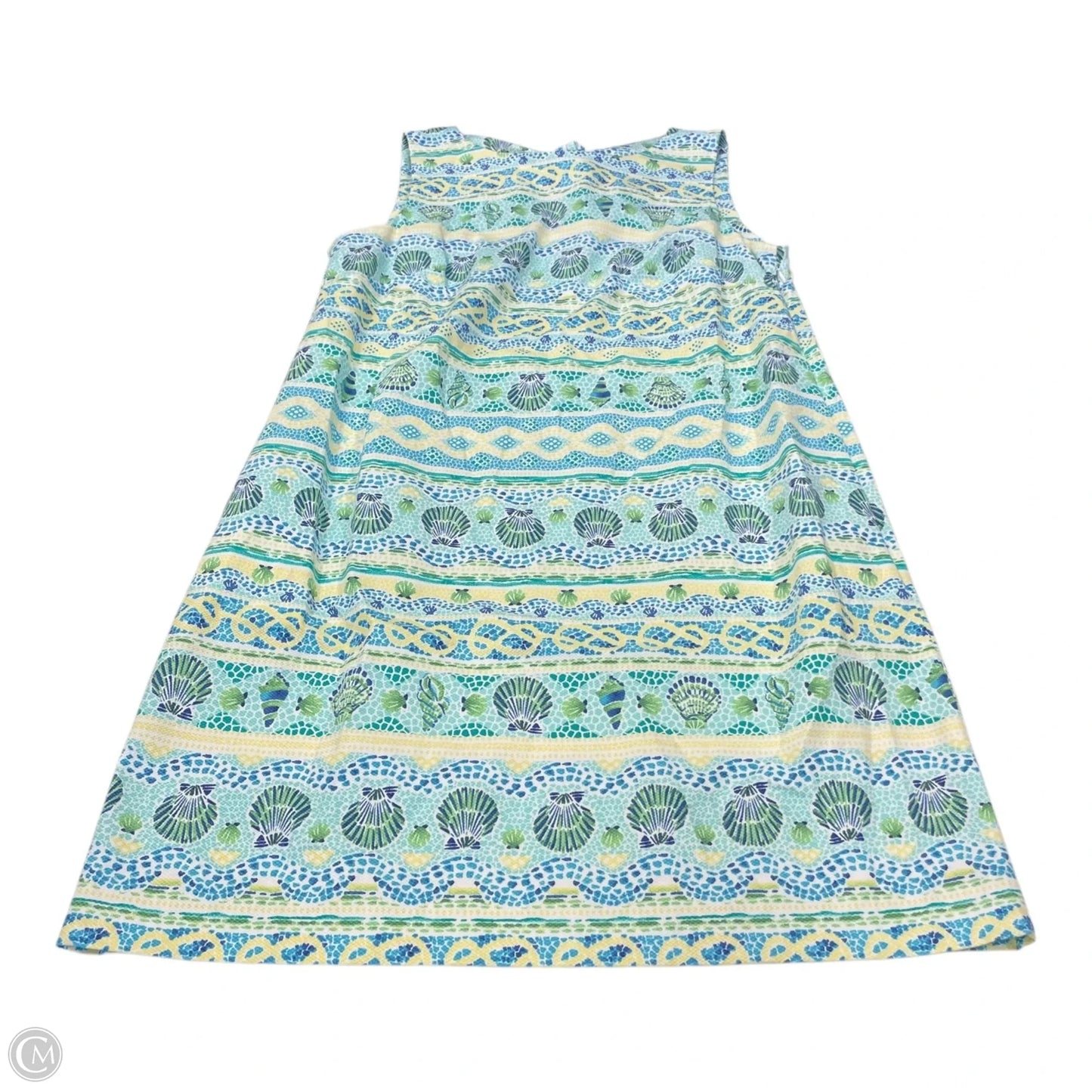 Dress Casual Short By Talbots In Green & Yellow, Size: 14