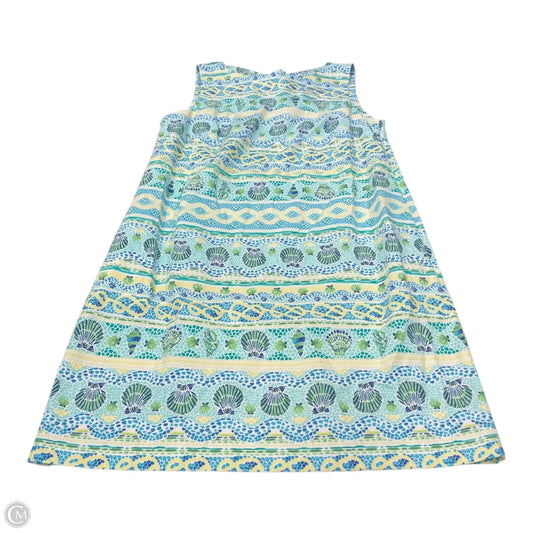 Dress Casual Short By Talbots In Green & Yellow, Size: 14