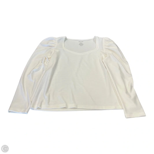 Top Long Sleeve By Nine West In White, Size: Xl