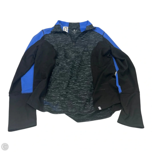 Athletic Top Long Sleeve Collar By Active Life In Blue & Grey, Size: Xl