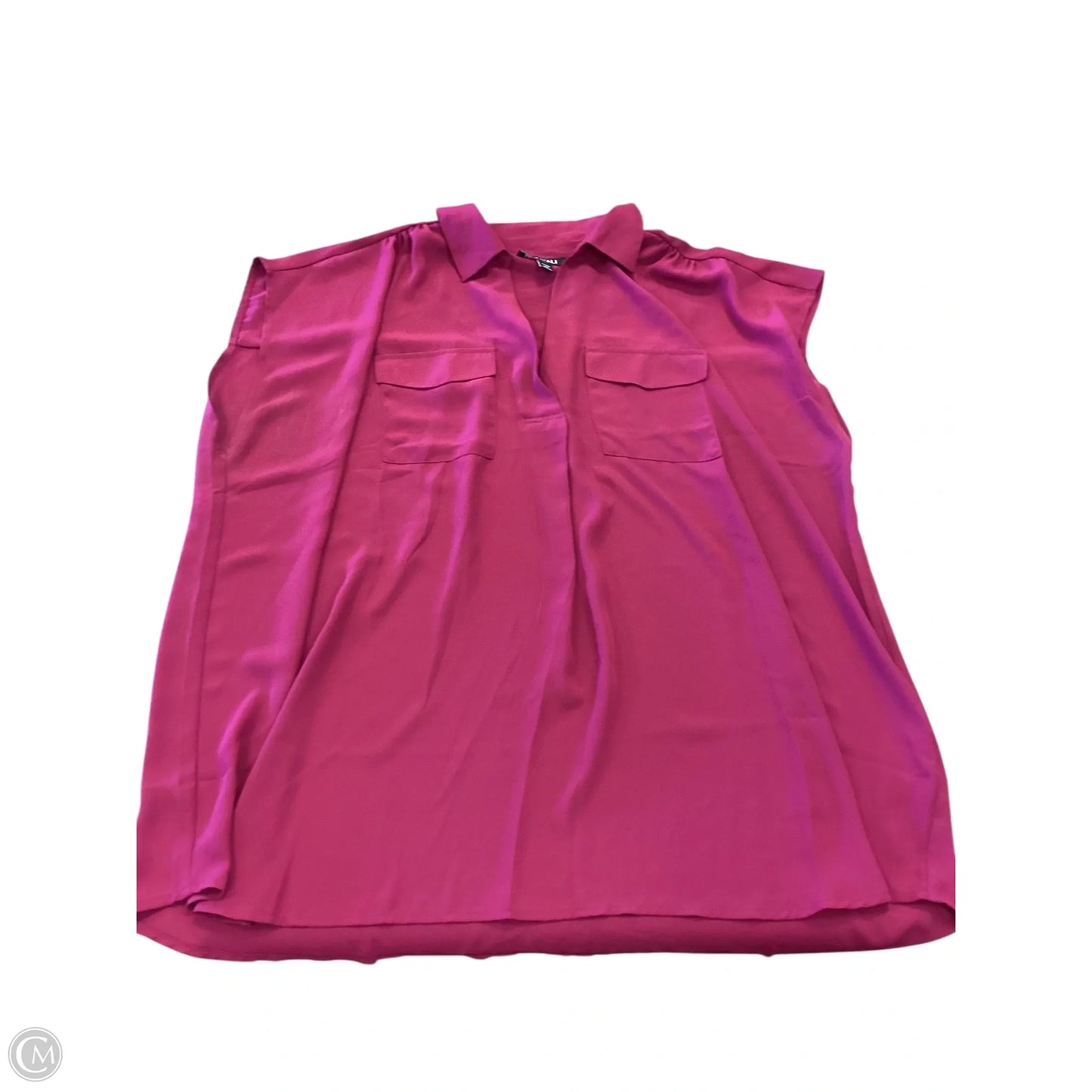 Top Sleeveless By Roz And Ali In Pink, Size: 2x