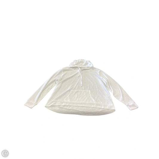 Sweatshirt Hoodie By Weatherproof In White, Size: L