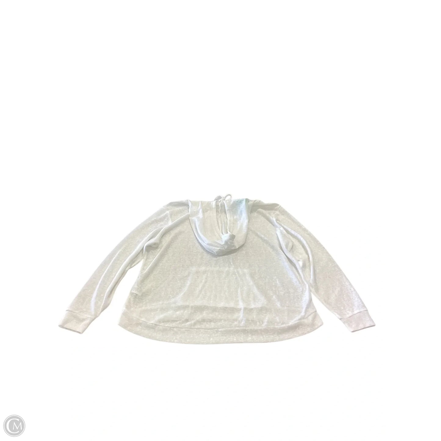 Sweatshirt Hoodie By Weatherproof In White, Size: L