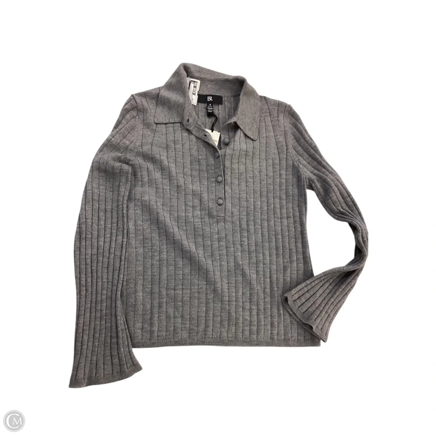 Top Long Sleeve By Banana Republic In Grey, Size: Sp
