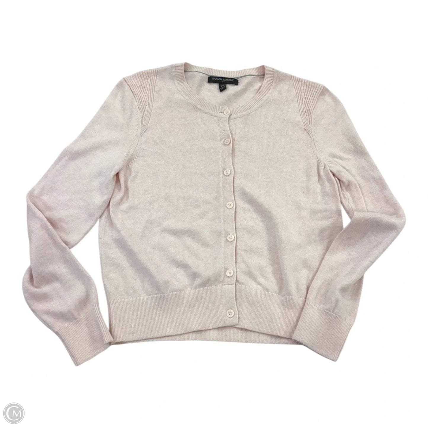 Sweater Cardigan By Banana Republic In Pink, Size: Sp