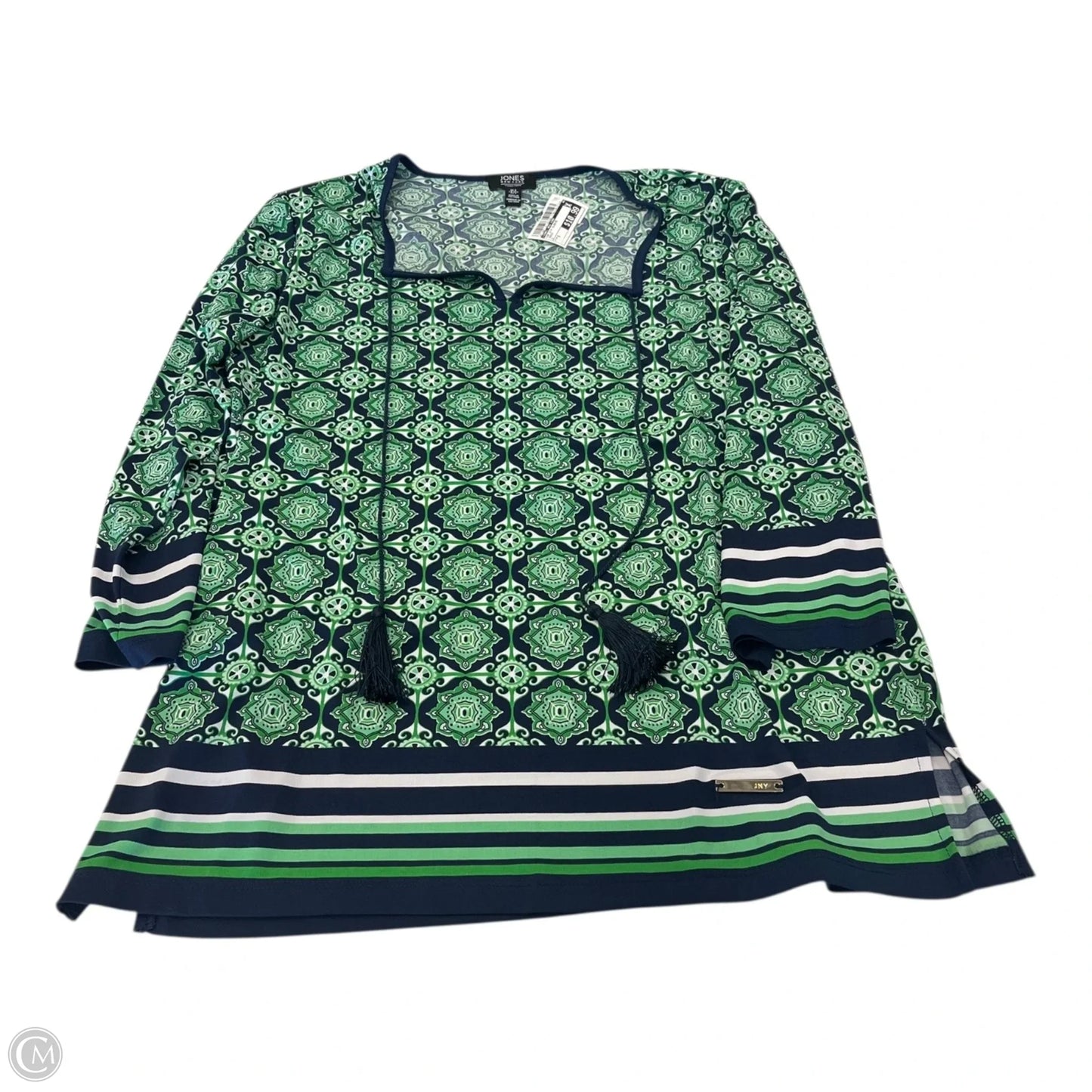 Top 3/4 Sleeve By Jones New York In Green, Size: S