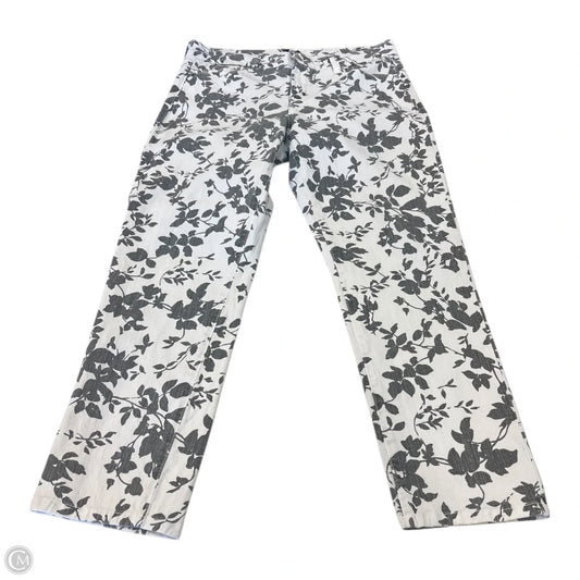 Jeans Cropped By Clothes Mentor In Floral Print, Size: 12