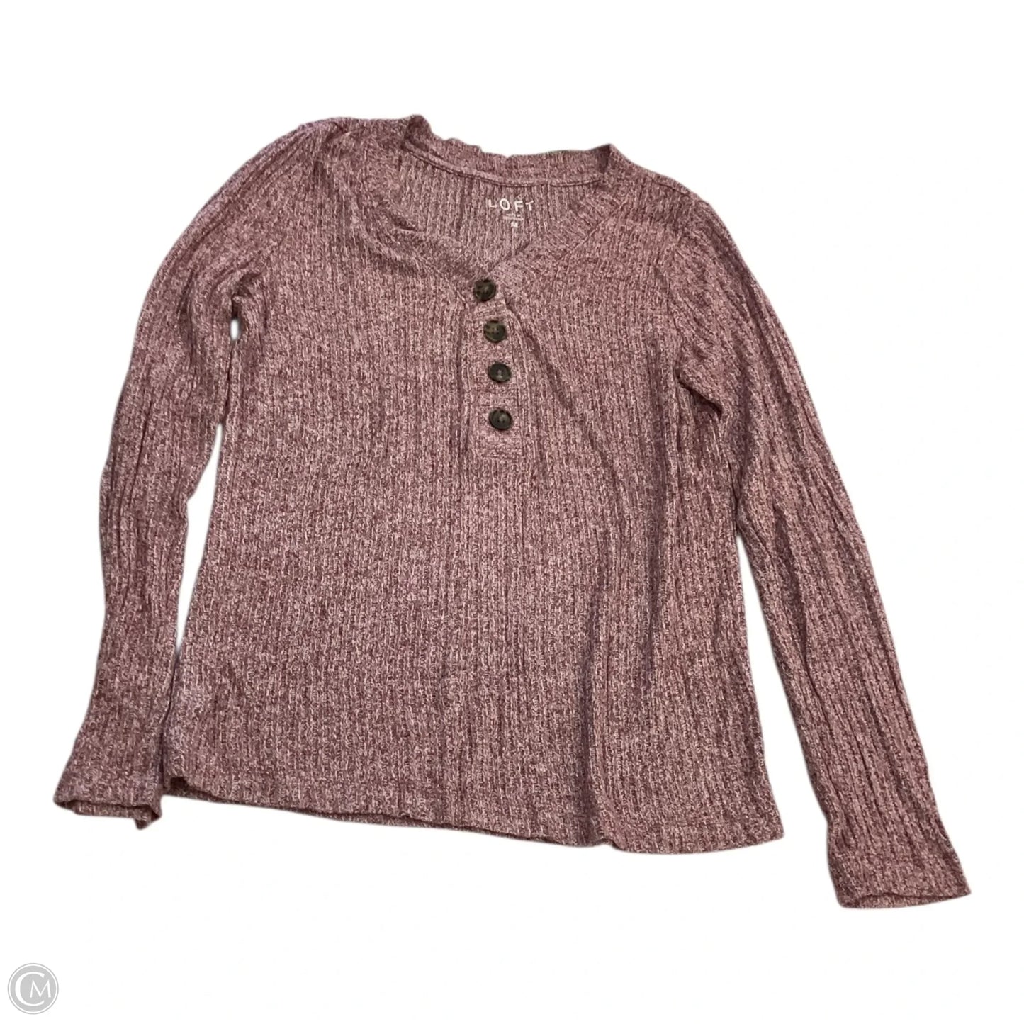 Top Long Sleeve By Loft In Red, Size: M