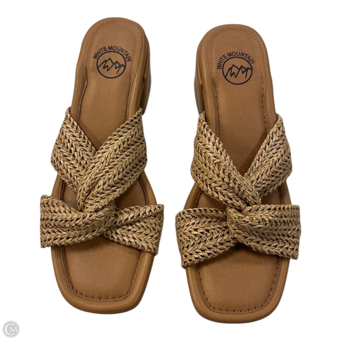 Sandals Heels Block By White Mountain In Brown, Size: 7.5