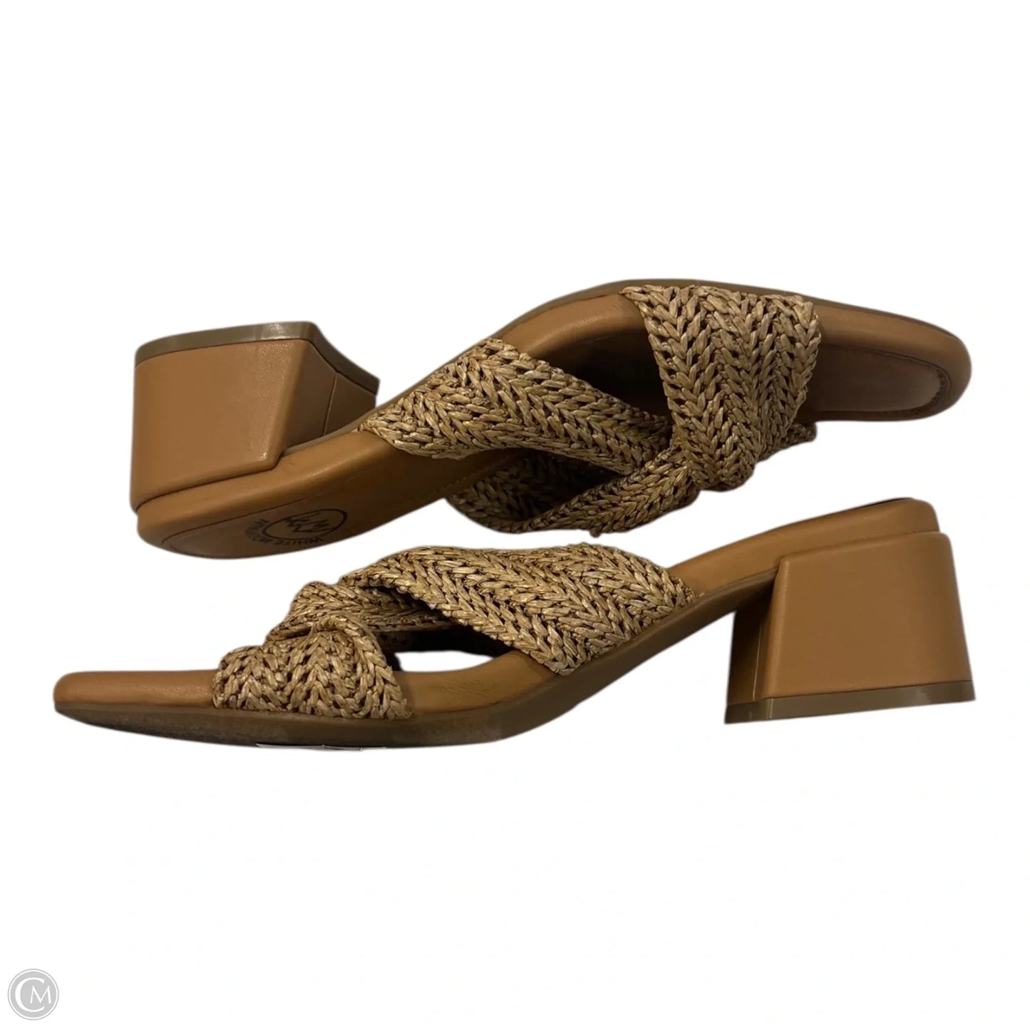 Sandals Heels Block By White Mountain In Brown, Size: 7.5