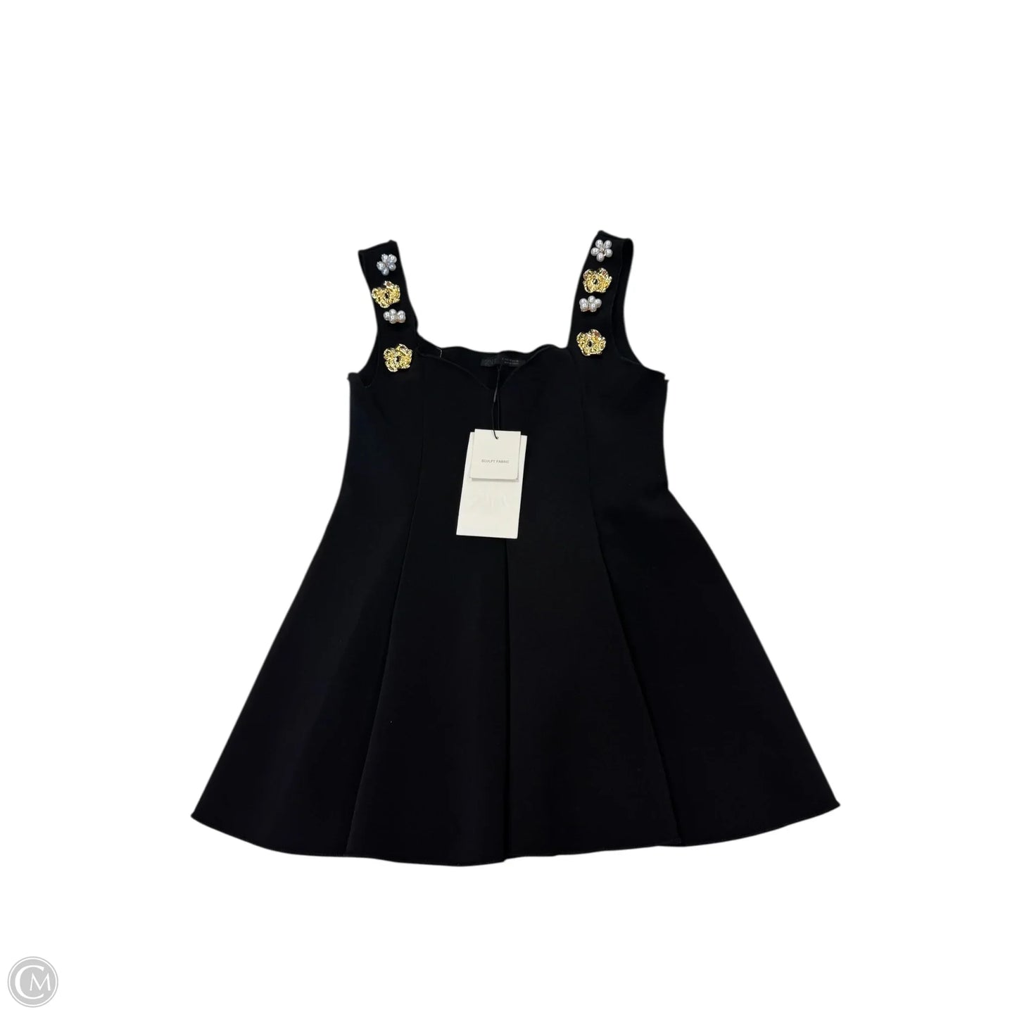 Tank Top By Zara In Black & Gold, Size: M