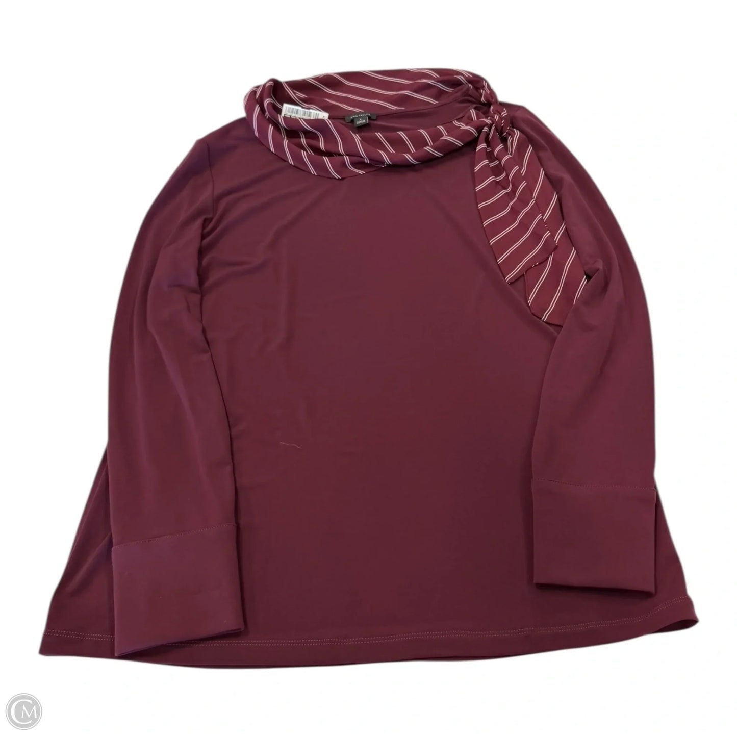Top Long Sleeve By Ann Taylor In Maroon, Size: L