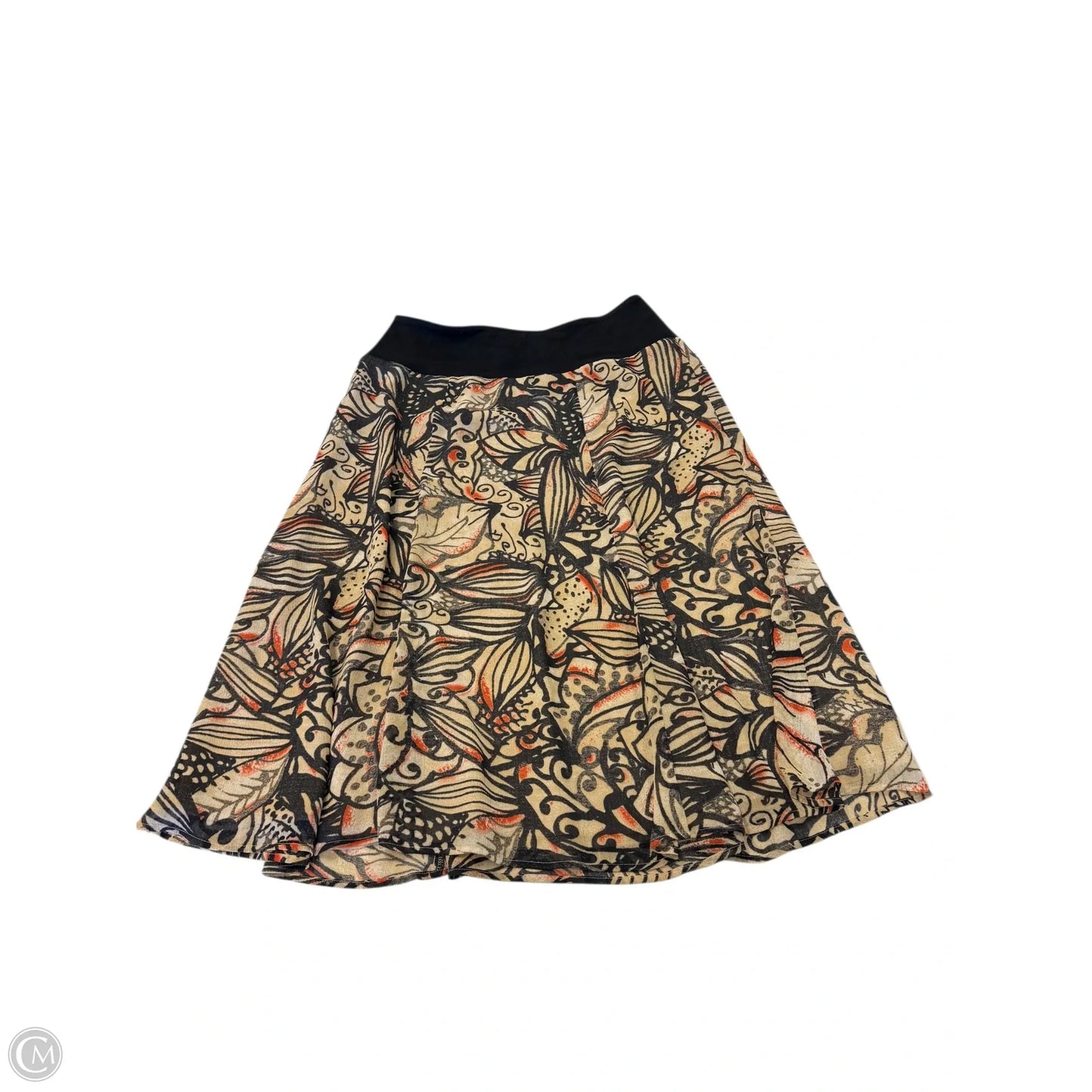 Skirt Midi By Jones Wear In Black & Brown, Size: L