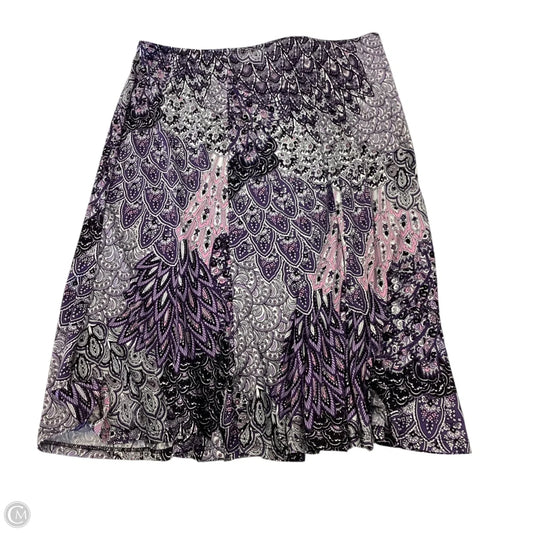 Skirt Midi By Connected Apparel In Purple, Size: L