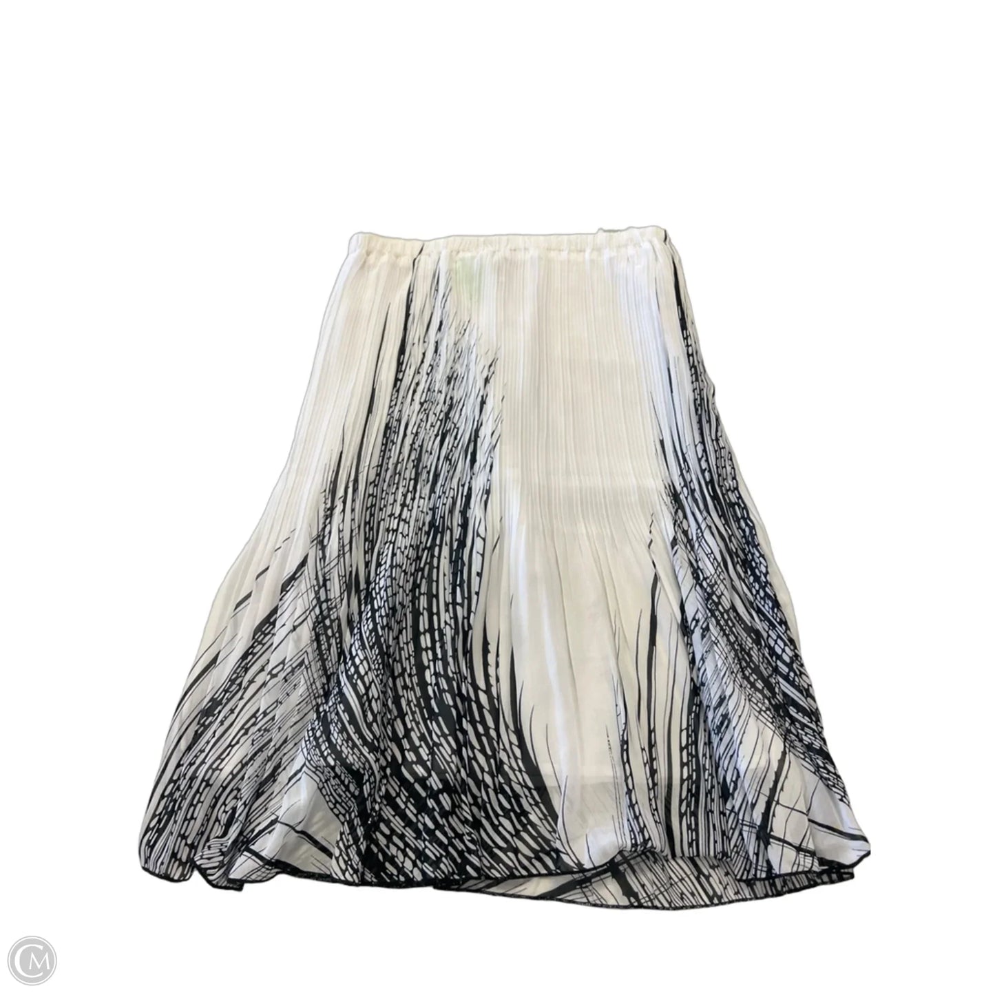 Skirt Midi By Clothes Mentor In Black & White, Size: S