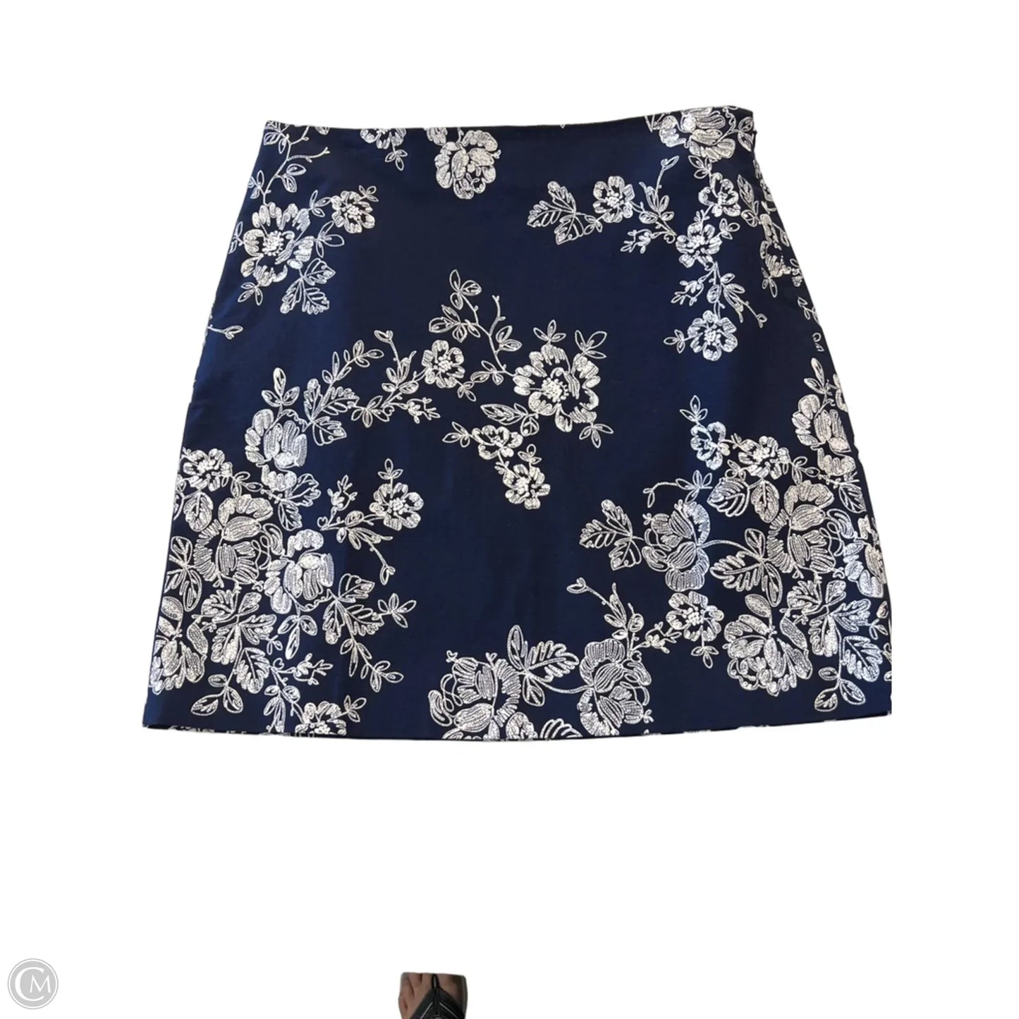Skirt Mini & Short By Talbots In Blue & White, Size: 12