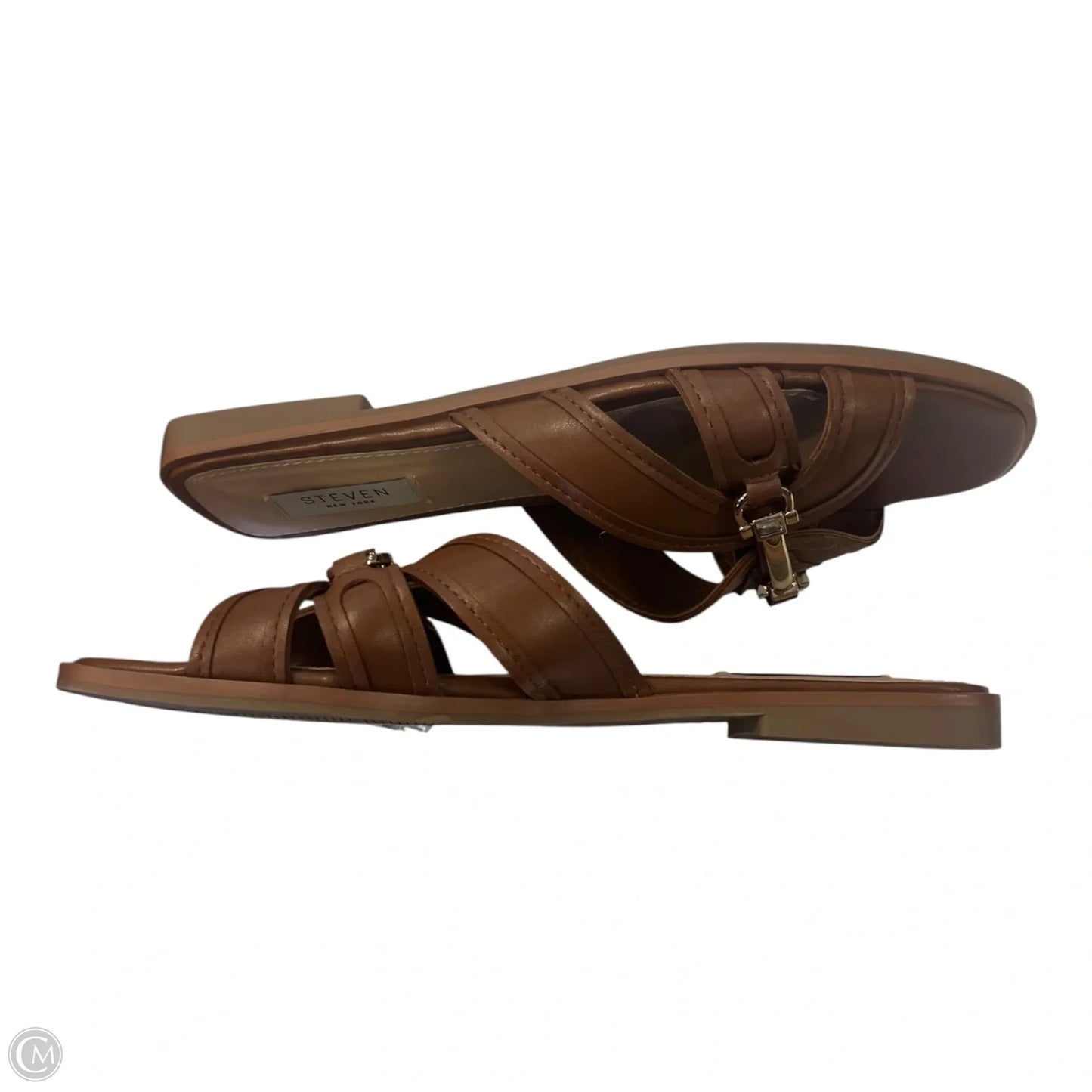 Sandals Flats By Clothes Mentor In Brown, Size: 9