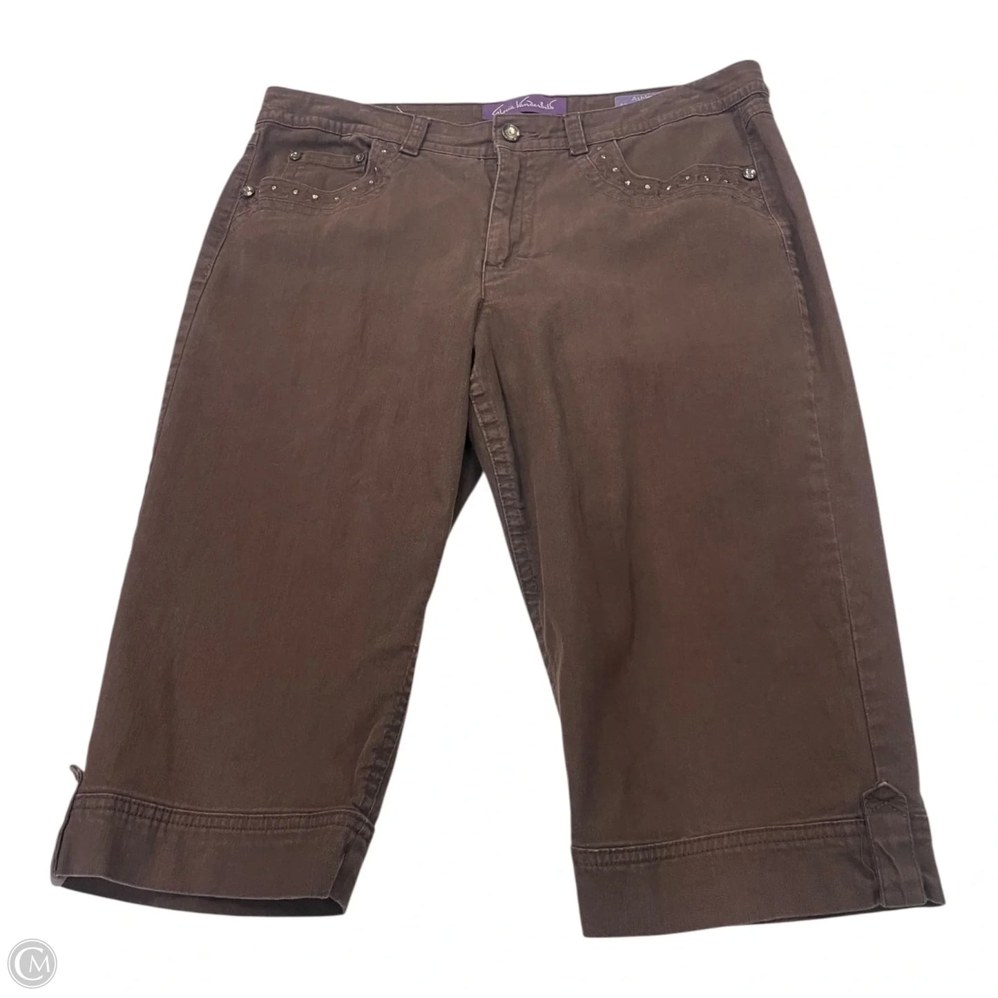 Capris By Gloria Vanderbilt In Brown, Size: 14