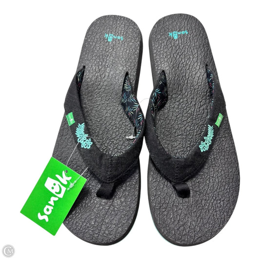 Sandals Flip Flops By Sanuk In Black, Size: 9