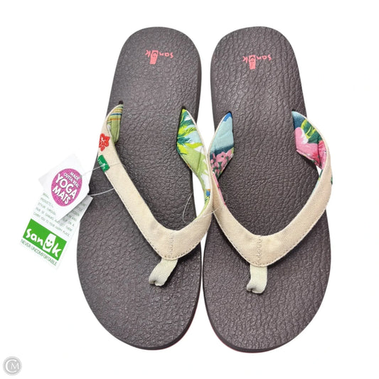 Sandals Flip Flops By Sanuk In Brown, Size: 9