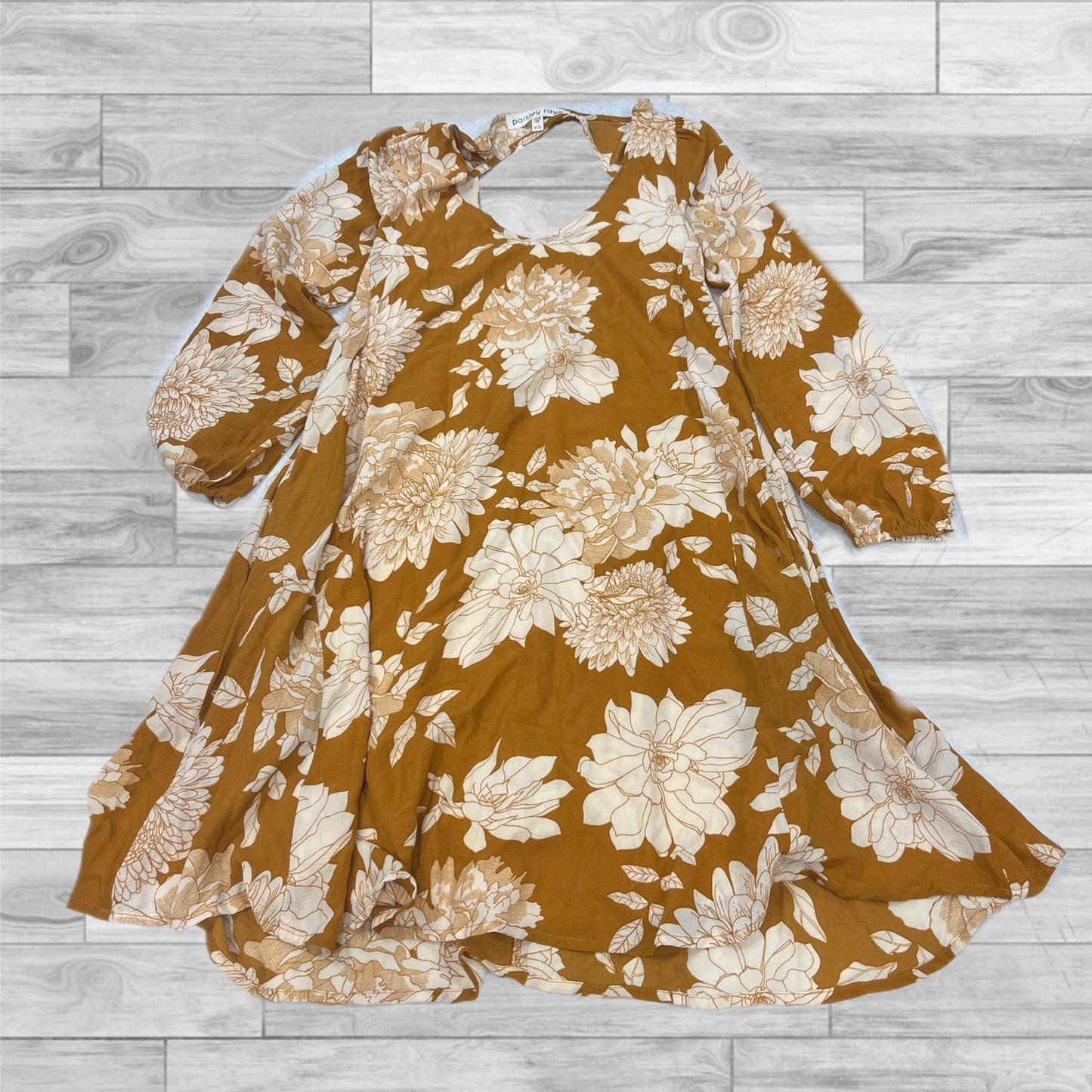 Dress Casual Midi By Clothes Mentor In Yellow, Size: Xs