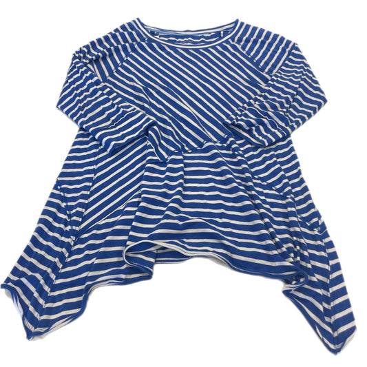 Top Long Sleeve By Calvin Klein In Striped Pattern, Size: L