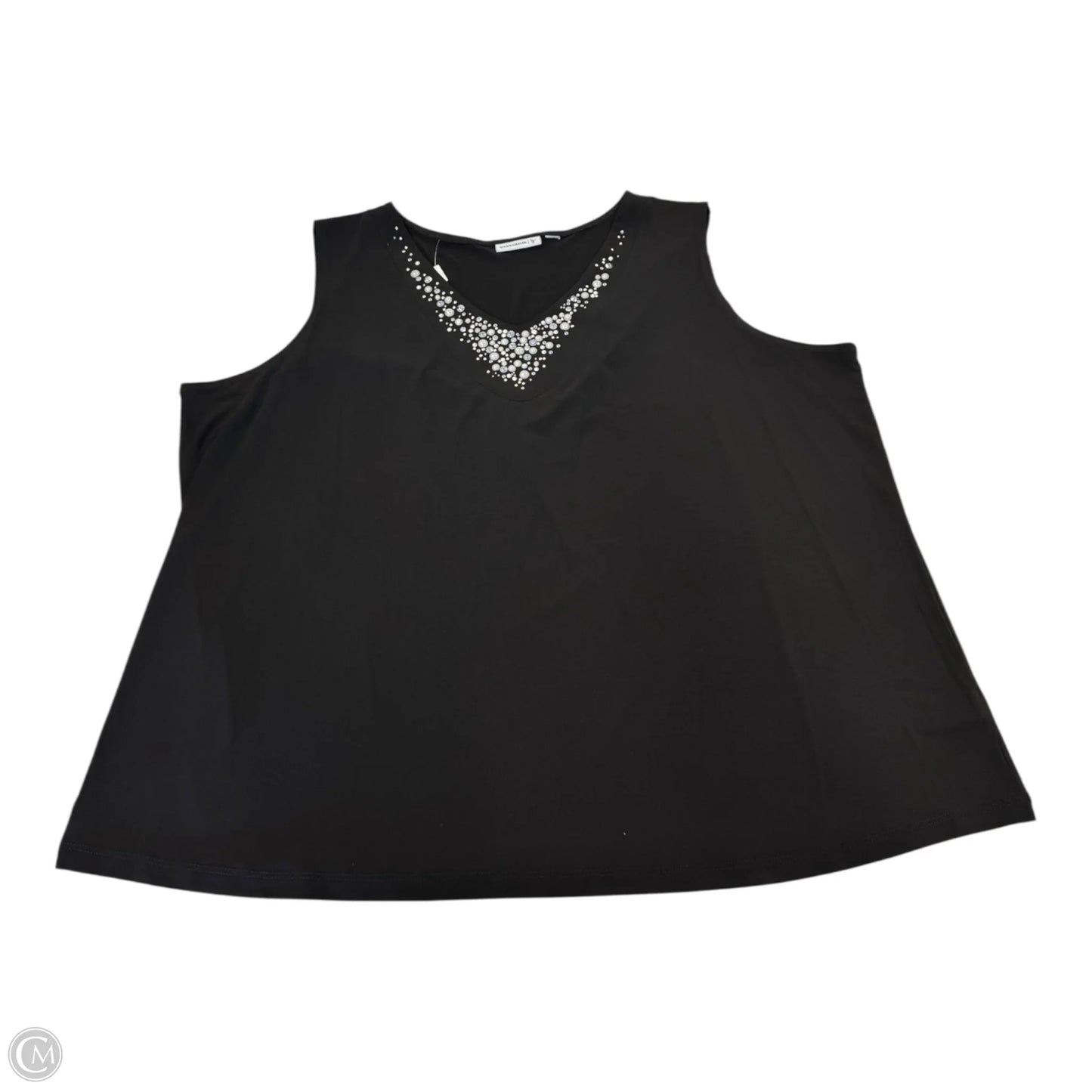 Top Sleeveless By Susan Graver In Black, Size: 3x