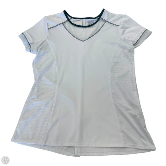 Athletic Top Short Sleeve By Clothes Mentor In Green & White, Size: L