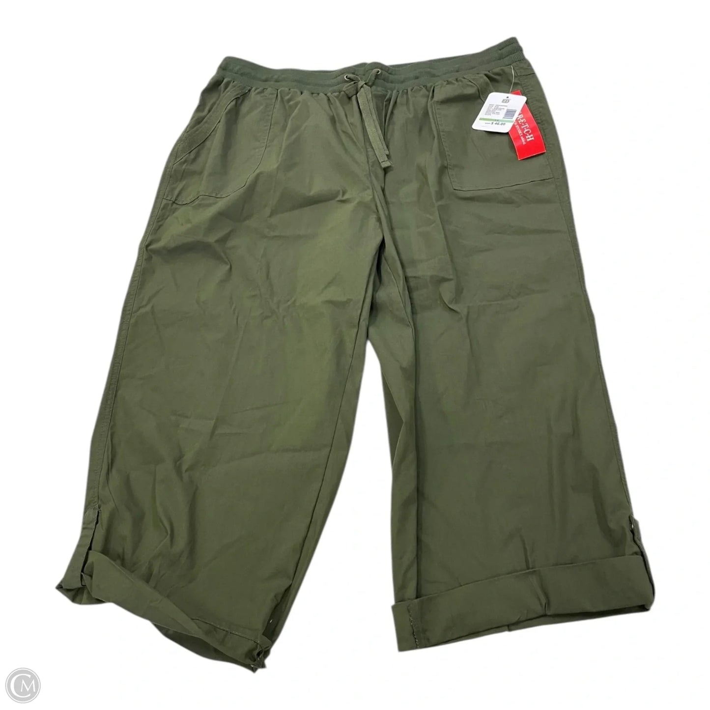 Capris By Clothes Mentor In Green, Size: 1x