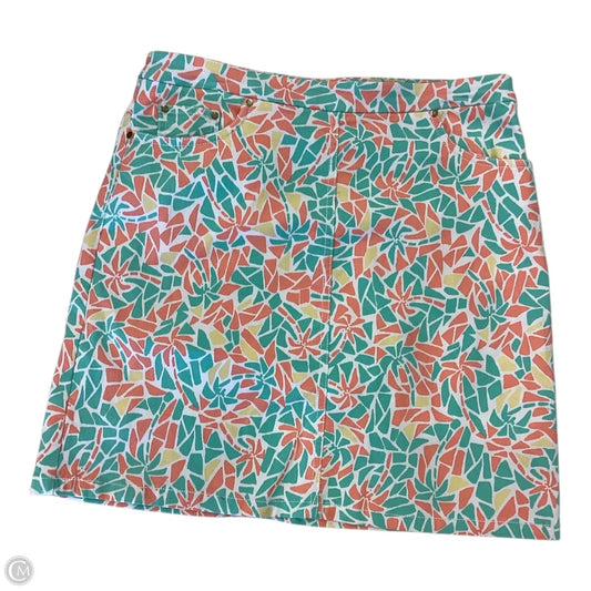 Skort By Hearts Of Palm In Green & Orange, Size: 6