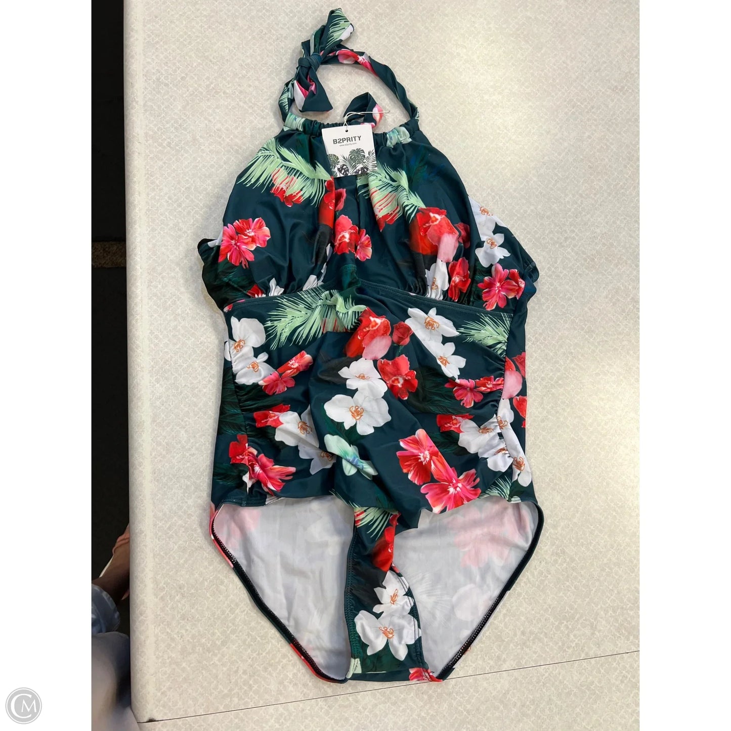 Swimsuit By Clothes Mentor In Floral Print, Size: Xl