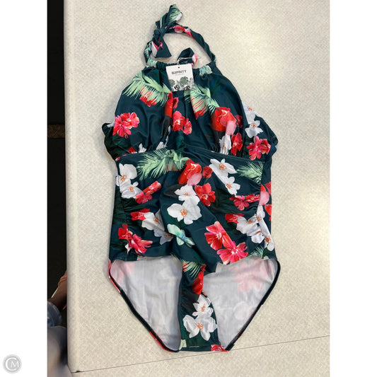 Swimsuit By Clothes Mentor In Floral Print, Size: Xl