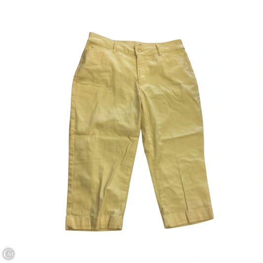 Capris By St Johns Bay In Yellow, Size: 6