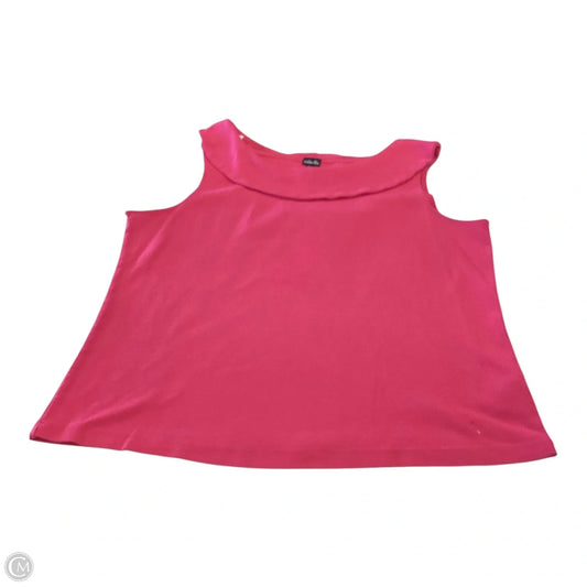 Top Sleeveless By Rafaella In Pink, Size: Xl