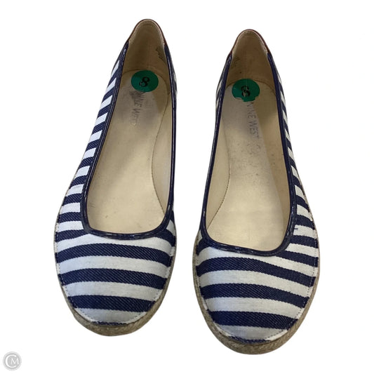 Shoes Flats By Nine West In Striped Pattern, Size: 8